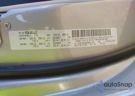 2017 Chrysler Pacifica Touring-L z USA, uszkodzony, nr VIN 2C4RC1BG0HR535250